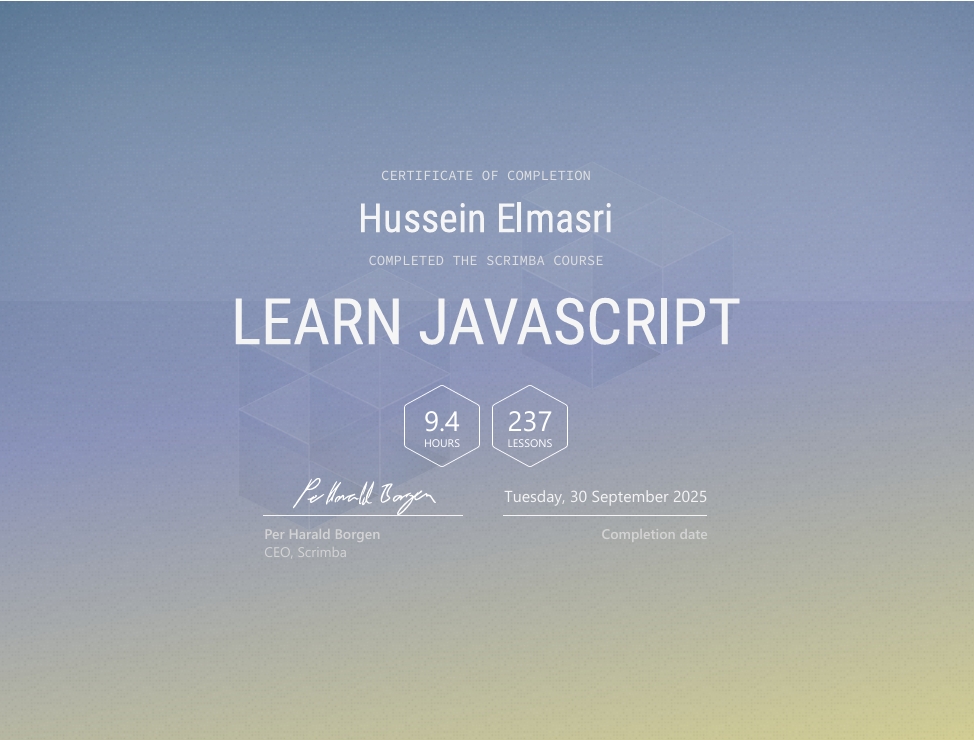 Learn JavaScript